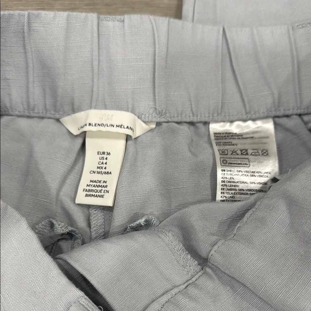 H&M Light Blue Pleated Trousers - Picture 6 of 9